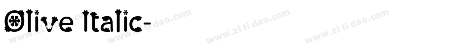 Olive Italic字体转换